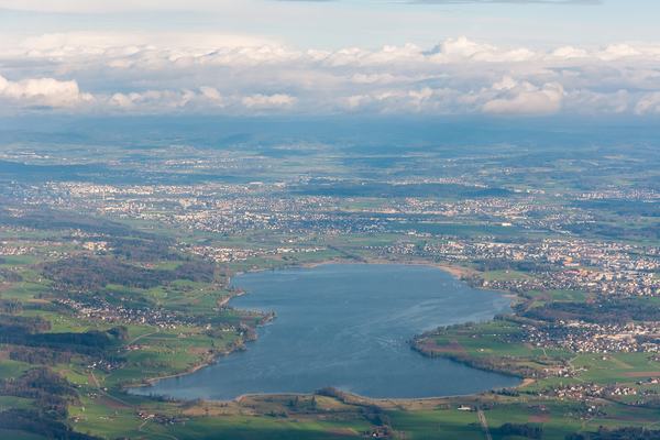 Luftbild des Greifensees im Zürcher Oberland