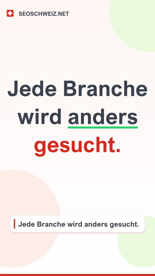 SEO nach Branche: So finden Kunden Ihre Firma auf Google | SEO Schweiz