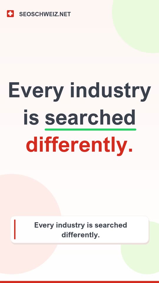 SEO by Industry: How Customers Find Your Business on Google | SEO Switzerland
